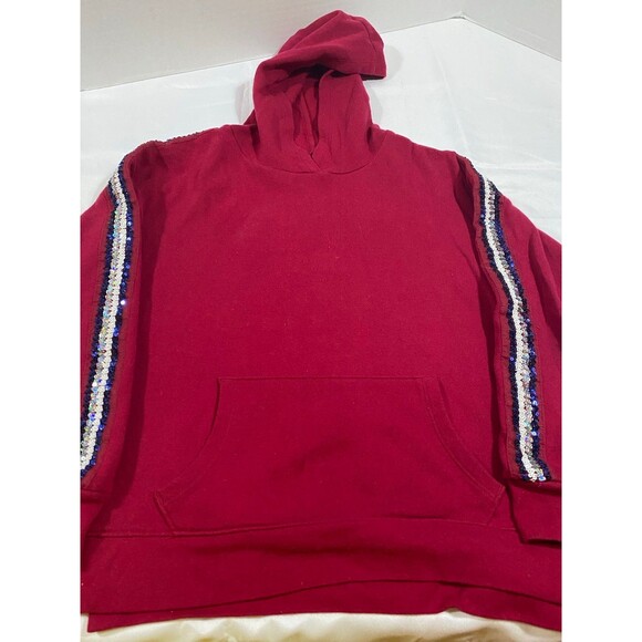 Wonder nation Red hooded sequins jacket with pockets Medium 7-8 girls - Picture 7 of 9